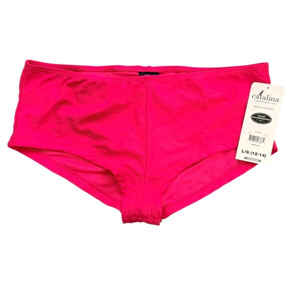 Catalina Other - Catalina Boyshort Swim Shorts L/G 12-14 Hot Pink Beach Poolside Swimwear Bottoms